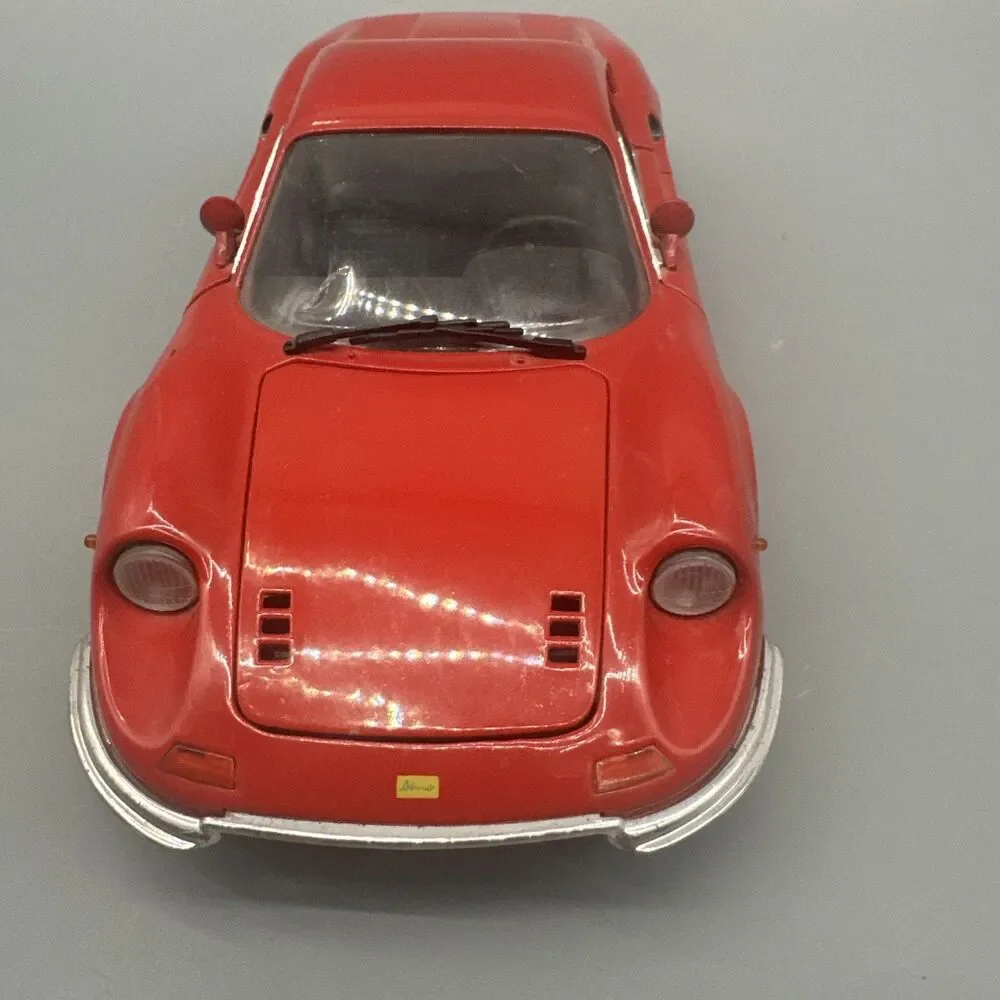 Vintage Anson 1/18 Red Dino 246 GT Ferrari Diecast Metal Model Car